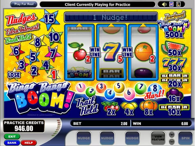 Bingo Bango Boom  Real Money Slot made by Microgaming - Main Screen Reels