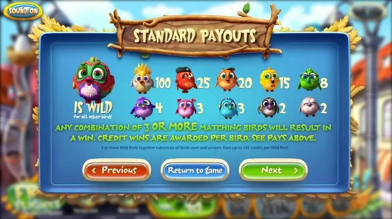 Birds  Real Money Slot made by BetSoft - Info and Rules