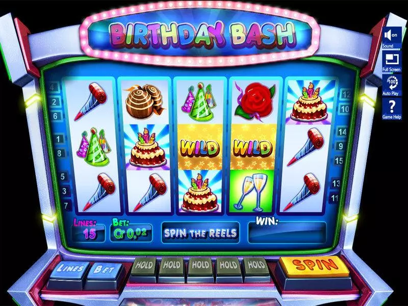 Birthday Bash  Real Money Slot made by Slotland Software - Main Screen Reels