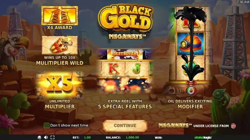 Black Gold Megaways  Real Money Slot made by StakeLogic - Info and Rules