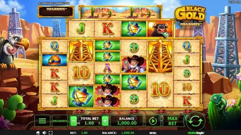 Black Gold Megaways  Real Money Slot made by StakeLogic - Main Screen Reels