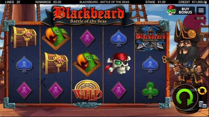 Blackbeard Battle Of The Seas   Real Money Slot made by Bulletproof Games - Main Screen Reels