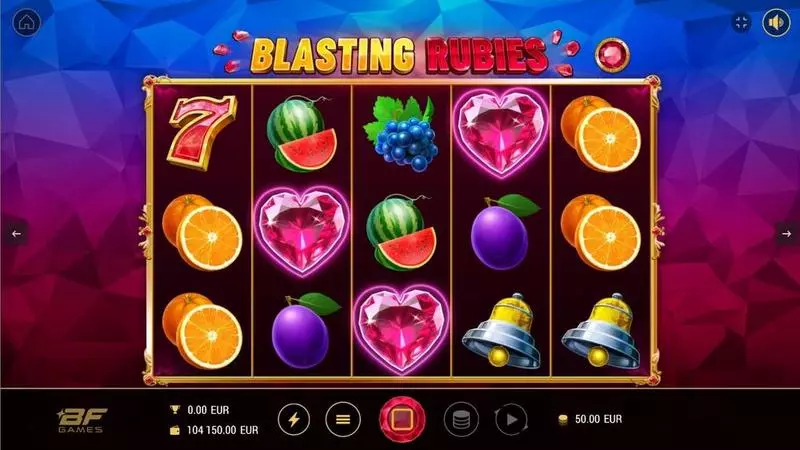 Blasting Rubies  Real Money Slot made by BF Games - Main Screen Reels