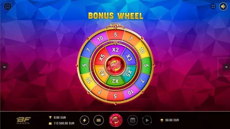 Blasting Rubies  Real Money Slot made by BF Games - Wheel of prizes
