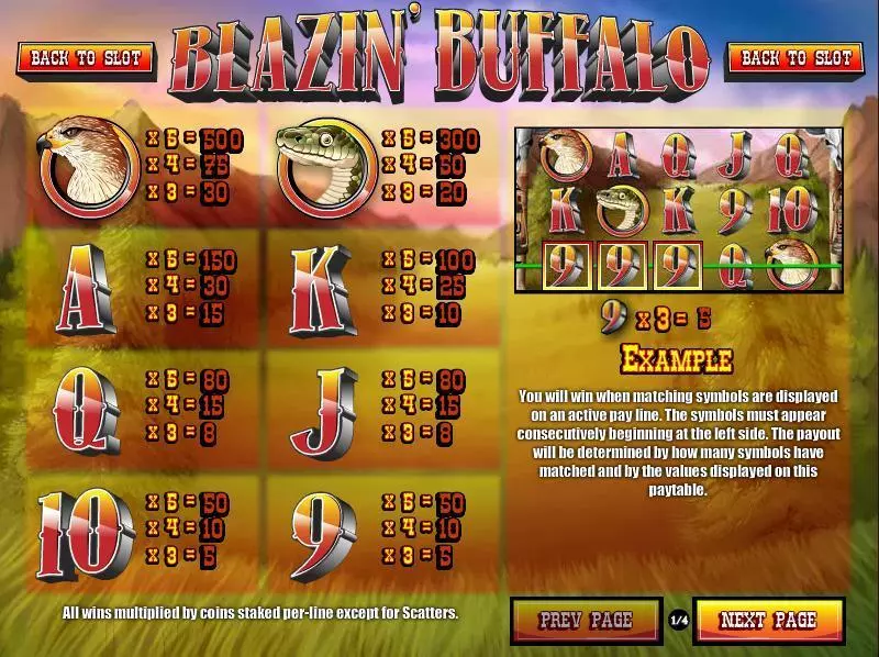 Blazin' Buffalo  Real Money Slot made by Rival - Info and Rules