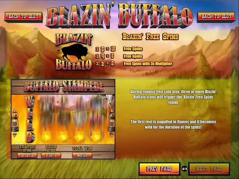 Blazin' Buffalo  Real Money Slot made by Rival - Info and Rules