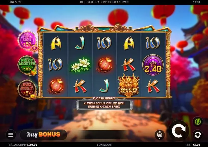 Blessed Dragons Hold and Win  Real Money Slot made by Kalamba Games - Main Screen Reels