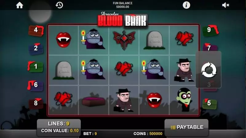 Blood Bank  Real Money Slot made by 1x2 Gaming - Main Screen Reels