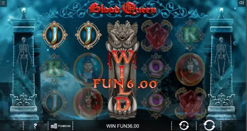 Blood Queen  Real Money Slot made by Iron Dog Studio - Main Screen Reels
