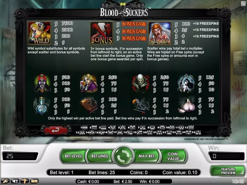 Blood Suckers  Real Money Slot made by NetEnt - Info and Rules