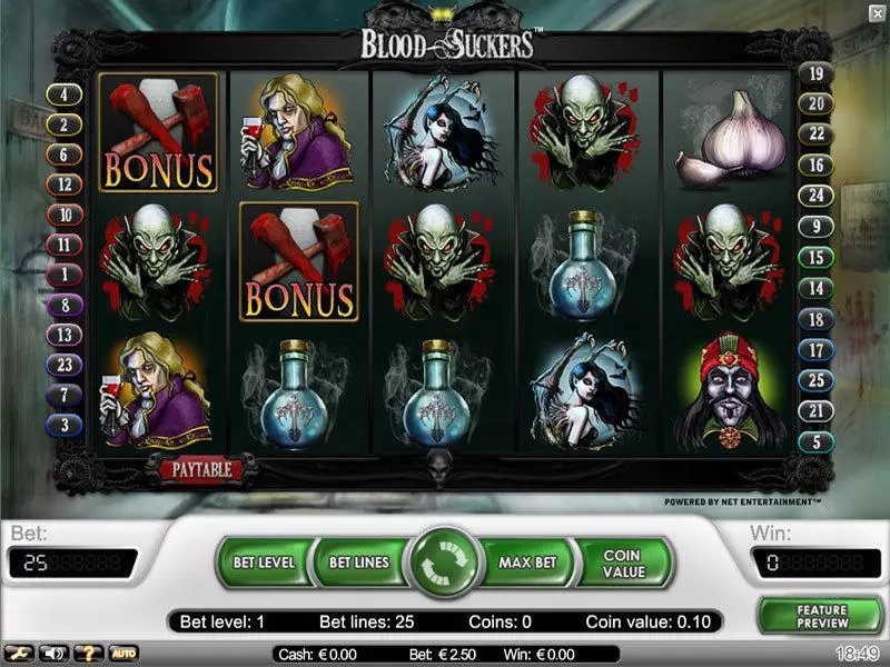 Blood Suckers  Real Money Slot made by NetEnt - Main Screen Reels
