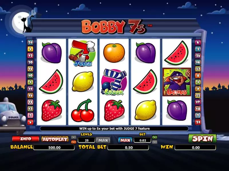 Bobby 7's  Real Money Slot made by Amaya - Main Screen Reels