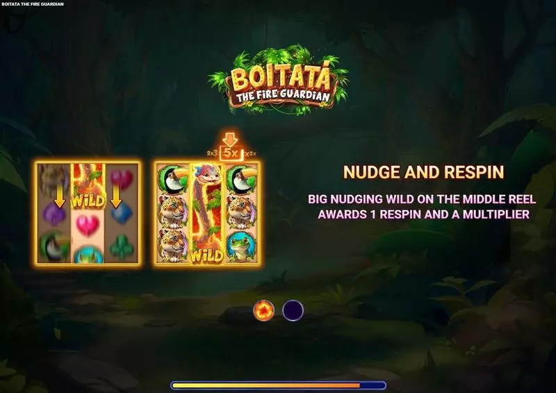 BoitataThe Fire Guardian  Real Money Slot made by Wizard Gaming - Introduction Screen