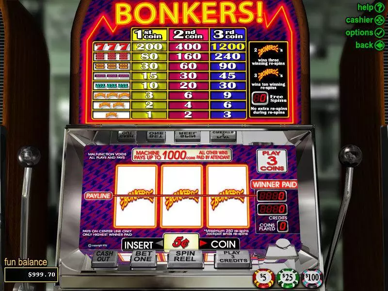 Bonkers  Real Money Slot made by RTG - Main Screen Reels