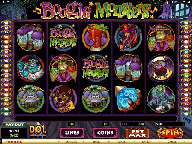 Boogie Monsters  Real Money Slot made by Microgaming - Main Screen Reels