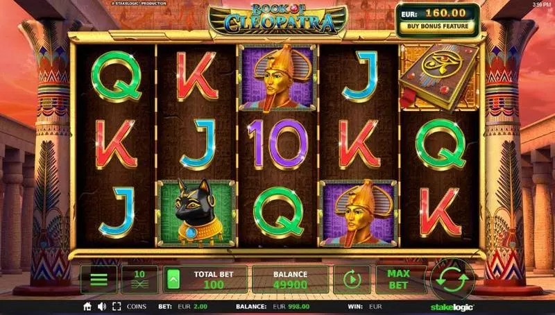 Book of Cleopatra  Real Money Slot made by StakeLogic - Main Screen Reels
