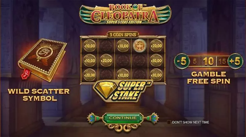 Book of Cleopatra Super Stake Edition  Real Money Slot made by StakeLogic - Info and Rules