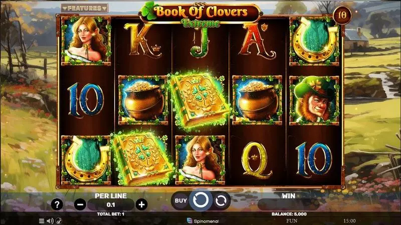 Book Of Clovers – Extreme  Real Money Slot made by Spinomenal - Main Screen Reels