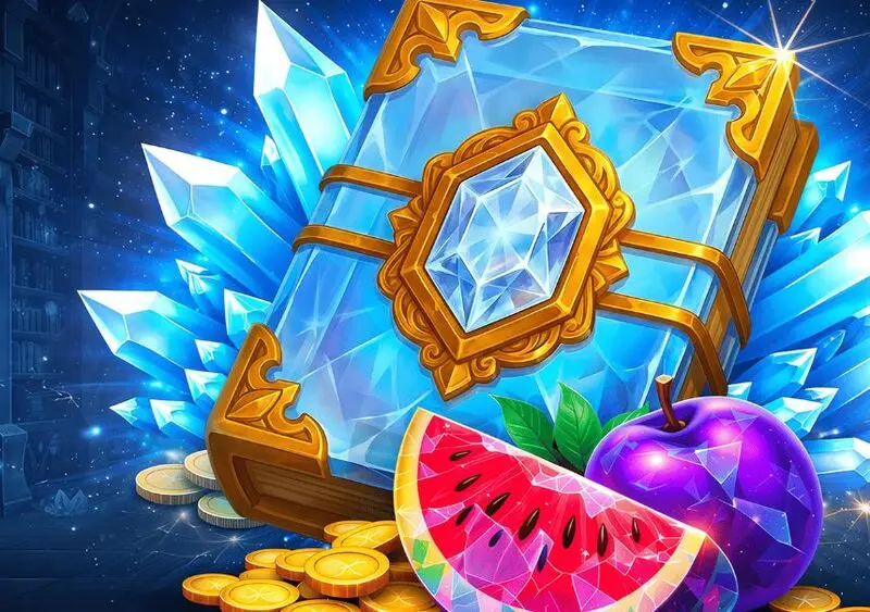 Book of Crystall Fruits  Real Money Slot made by Tom Horn Gaming - Introduction Screen