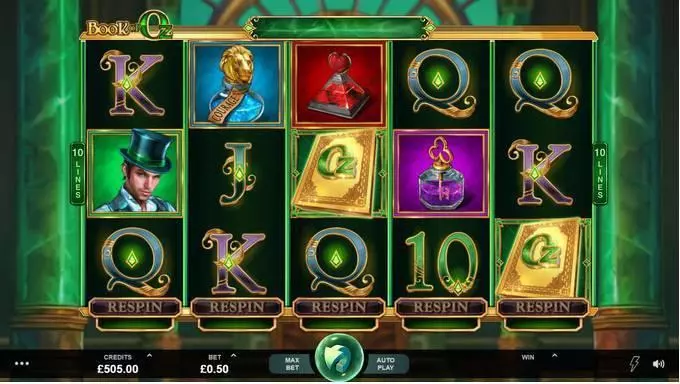 Book of Oz  Real Money Slot made by Microgaming - Main Screen Reels