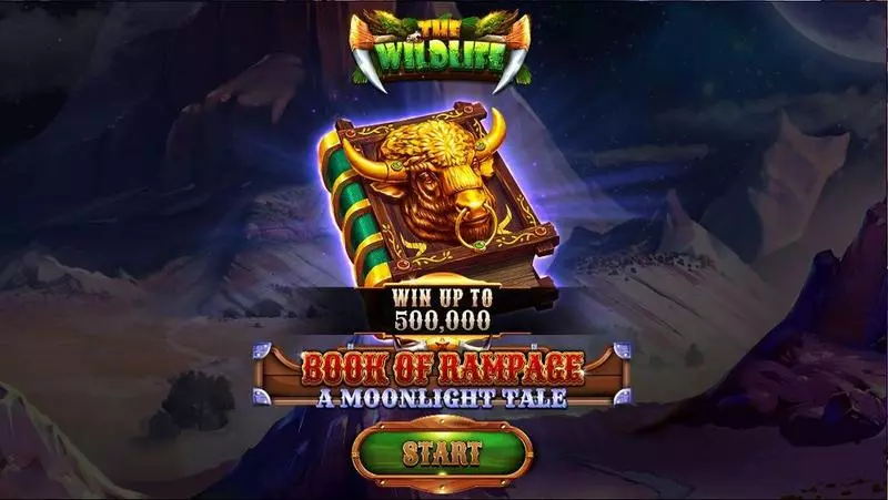 Book Of Rampage – A Moonlight Tale  Real Money Slot made by Spinomenal - Introduction Screen