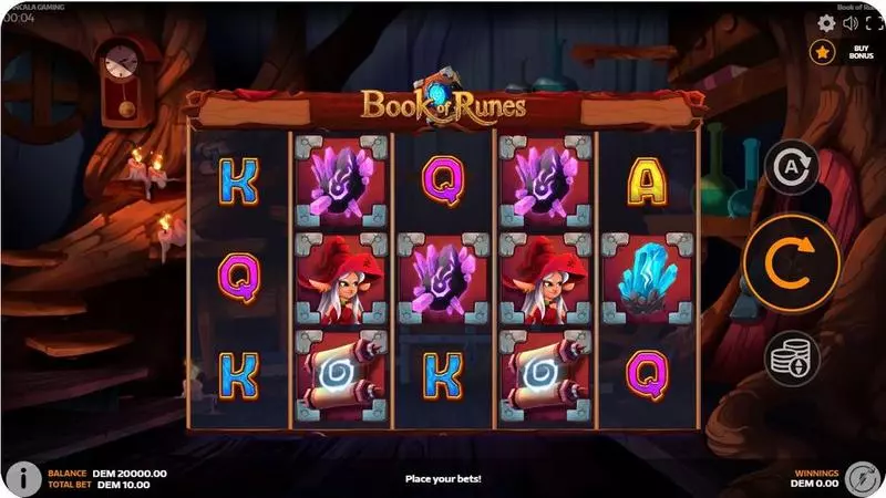 Book of Runes  Real Money Slot made by Mancala Gaming - Main Screen Reels