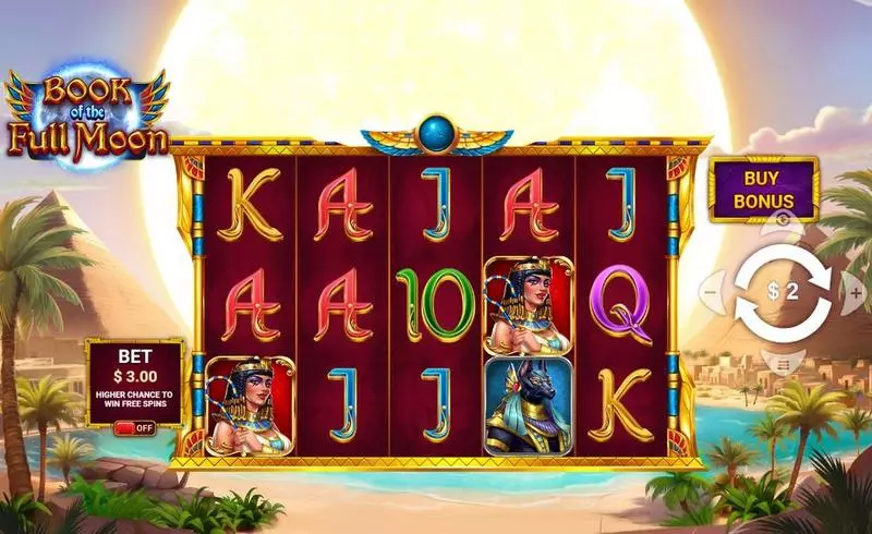 Book of the Full Moon  Real Money Slot made by Wizard Games - Main Screen Reels