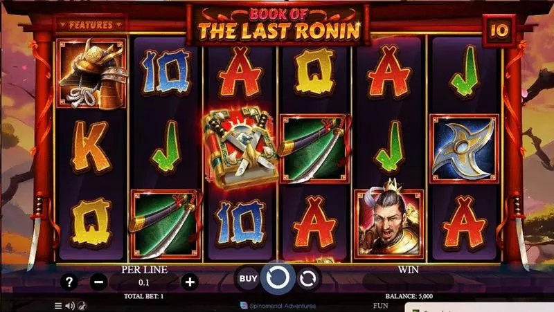 Book Of The Last Ronin  Real Money Slot made by Spinomenal - Main Screen Reels