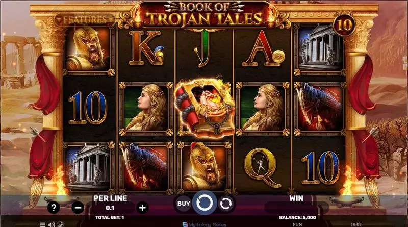 Book Of Trojan Tales  Real Money Slot made by Spinomenal - Main Screen Reels