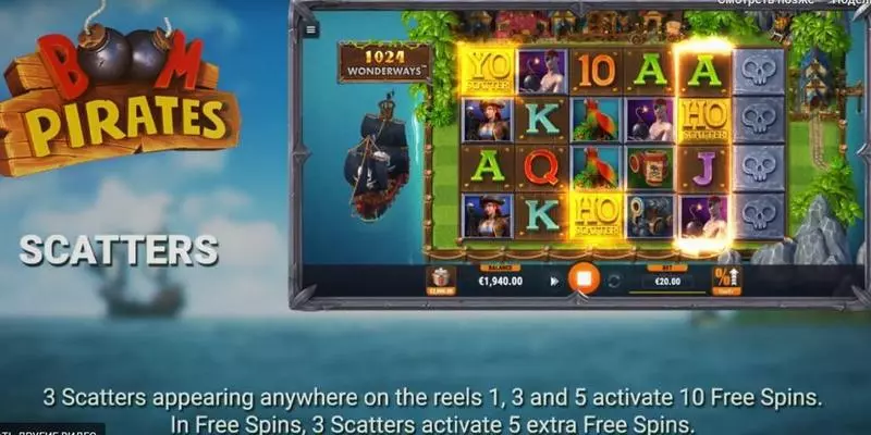 Boom Pirates  Real Money Slot made by Microgaming - Info and Rules