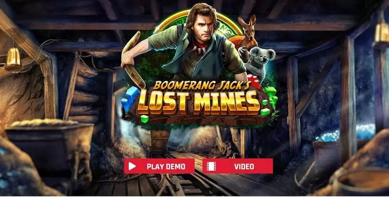 Boomerang Jack's Lost Mines  Real Money Slot made by Red Rake Gaming - Introduction Screen