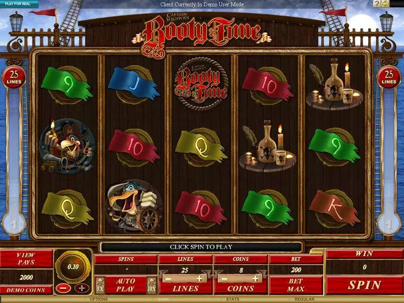 Booty Time  Real Money Slot made by Genesis - Main Screen Reels