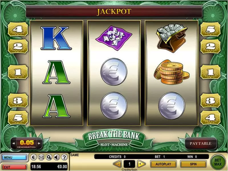 Break the Bank  Real Money Slot made by GTECH - Main Screen Reels