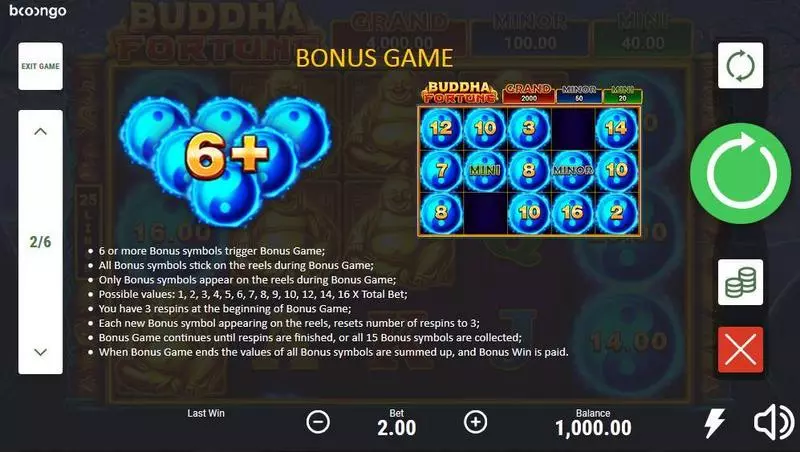 Buddha Fortune  Real Money Slot made by Booongo - Bonus 1