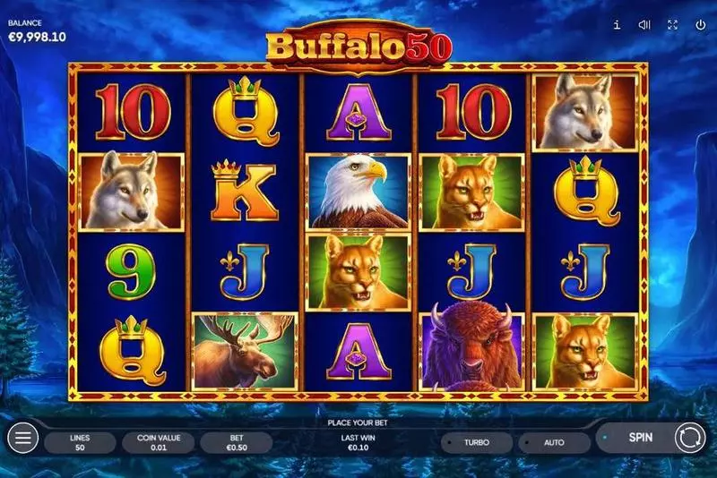 Buffalo 50  Real Money Slot made by Endorphina - Main Screen Reels