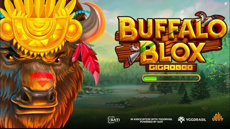 Buffalo Blox Gigablox  Real Money Slot made by Jelly Entertainment - Introduction Screen