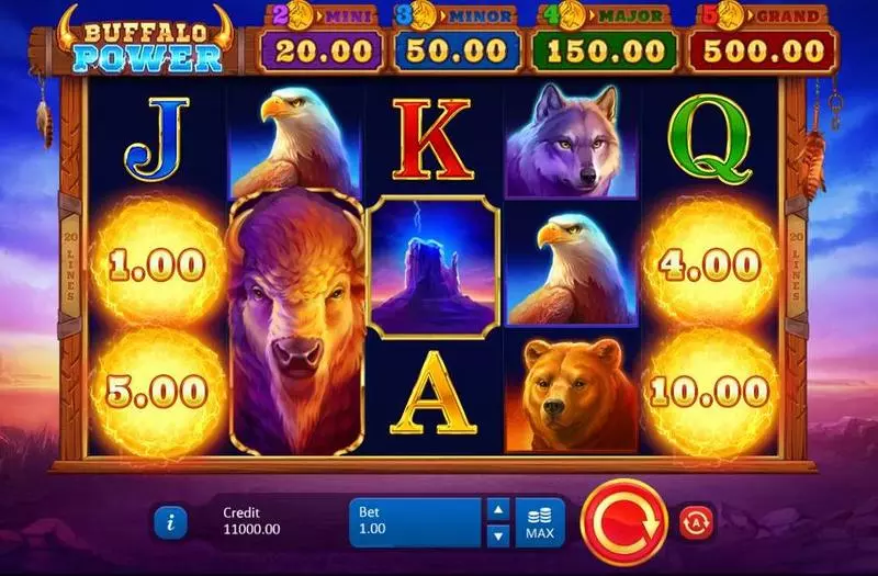 Buffalo Power: Hold and Win  Real Money Slot made by Playson - Main Screen Reels