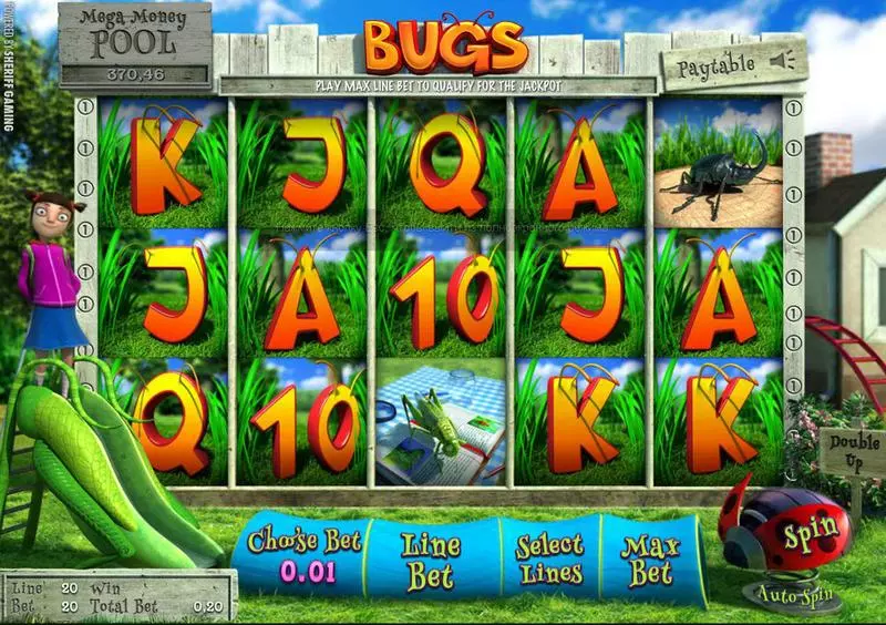 Bugs  Real Money Slot made by Sheriff Gaming - Main Screen Reels