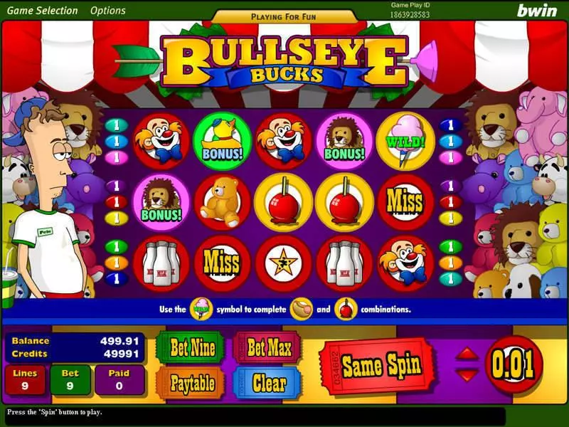 Bulls Eye Bucks  Real Money Slot made by Amaya - Main Screen Reels