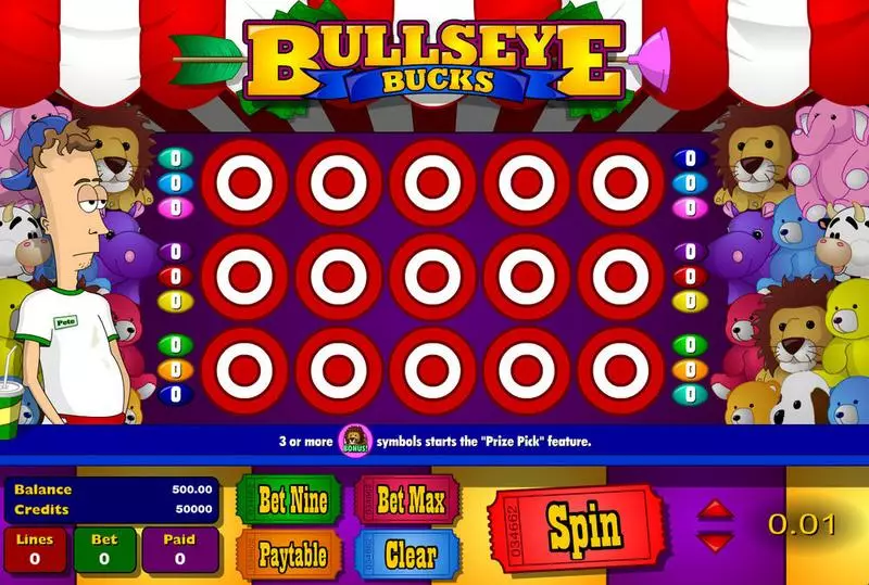 Bullseye Bucks  Real Money Slot made by Amaya - Main Screen Reels