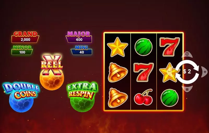 Burn Burn Burn Stepper  Real Money Slot made by Wizard Games - Main Screen Reels