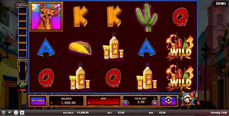 Burning Chilli  Real Money Slot made by Red Rake Gaming - Main Screen Reels