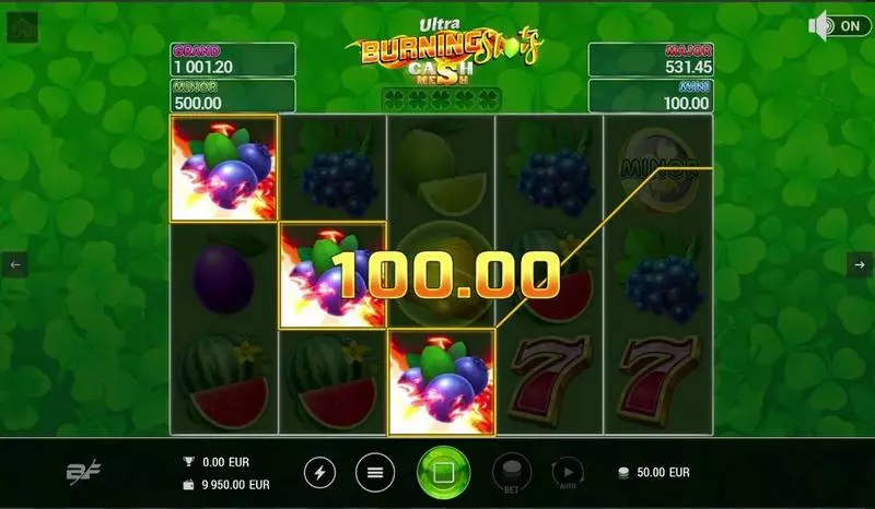 Burning Slots Cash Mesh  Real Money Slot made by BF Games - Main Screen Reels