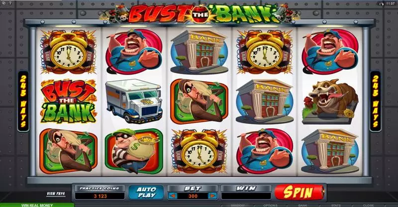 Bust the Bank  Real Money Slot made by Microgaming - Main Screen Reels