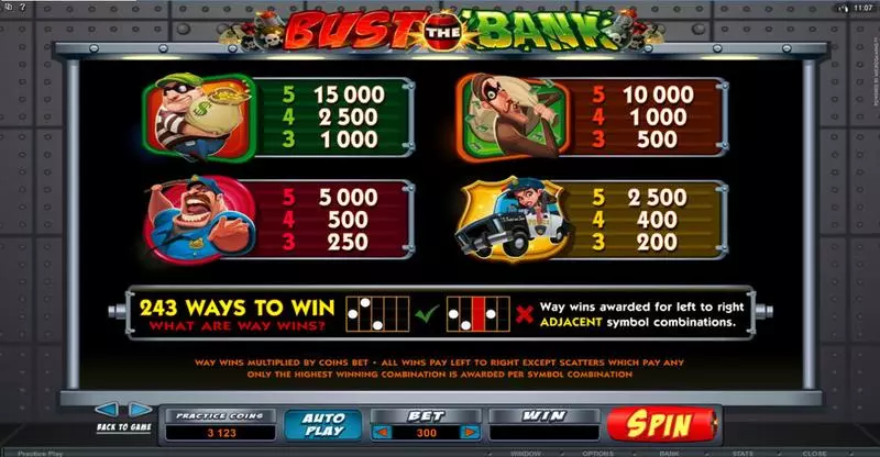 Bust the Bank  Real Money Slot made by Microgaming - Info and Rules