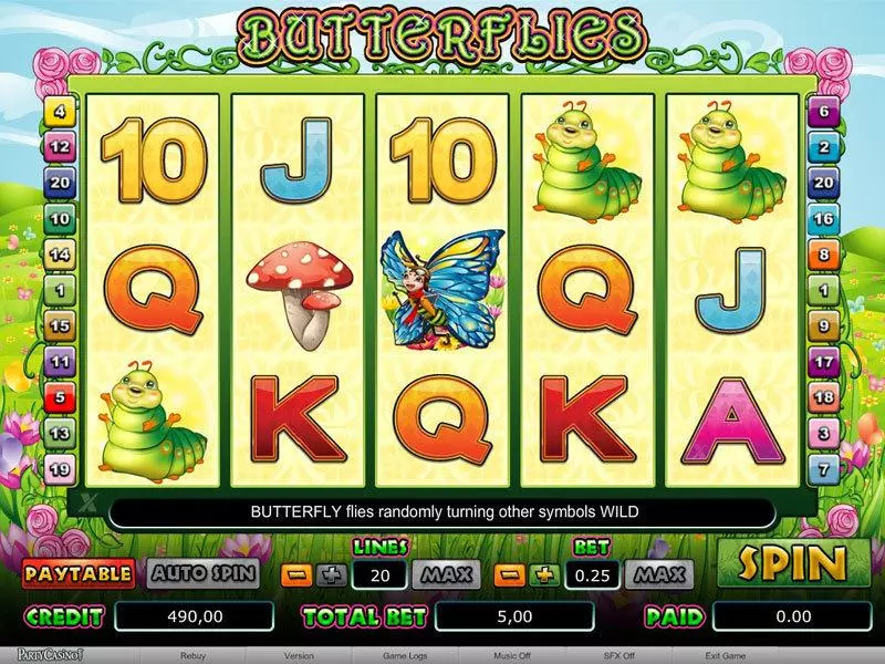 Butterflies  Real Money Slot made by Amaya - Main Screen Reels
