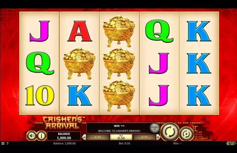 Caishen's Arrival   Real Money Slot made by BetSoft - Main Screen Reels