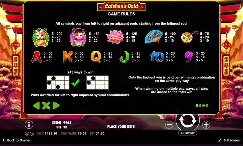 Caishen’s Gold  Real Money Slot made by Pragmatic Play - Info and Rules