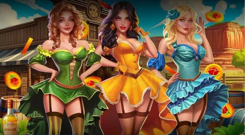 Cancan Saloon Deluxe  Real Money Slot made by Mascot Gaming - Introduction Screen