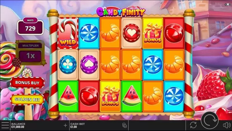 Candyfinity  Real Money Slot made by Yggdrasil - Main Screen Reels